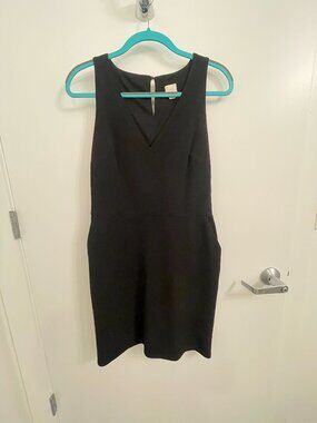 Black sleeveless mini dress